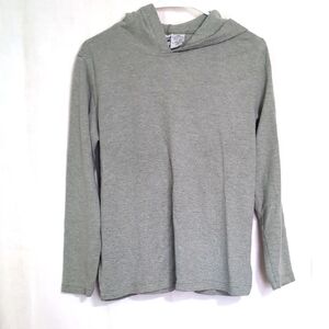 Capacity Knits Sage Green Cotton Blend Hooded Sweatshirt Size Large
